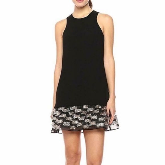 Trina Turk Dresses & Skirts - TRINA Turk Berry Dress Black Silk Drop Waist Size 8 NWT